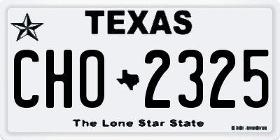 TX license plate CHO2325
