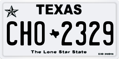 TX license plate CHO2329