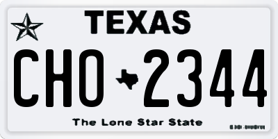 TX license plate CHO2344