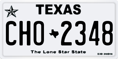 TX license plate CHO2348