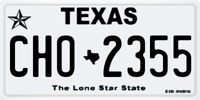 TX license plate CHO2355