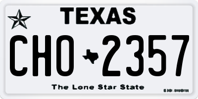 TX license plate CHO2357