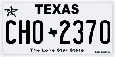 TX license plate CHO2370