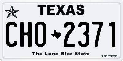 TX license plate CHO2371