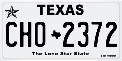 TX license plate CHO2372