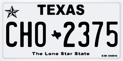 TX license plate CHO2375