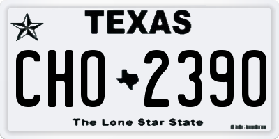 TX license plate CHO2390
