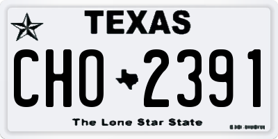 TX license plate CHO2391