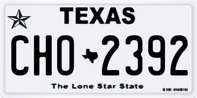 TX license plate CHO2392