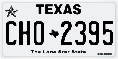 TX license plate CHO2395