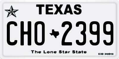 TX license plate CHO2399
