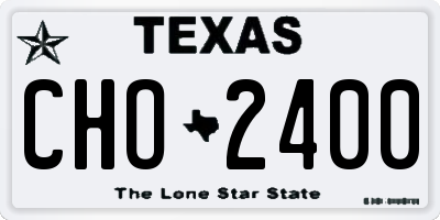 TX license plate CHO2400