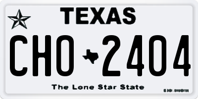TX license plate CHO2404