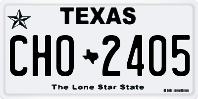 TX license plate CHO2405