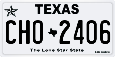 TX license plate CHO2406