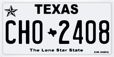 TX license plate CHO2408