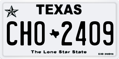 TX license plate CHO2409