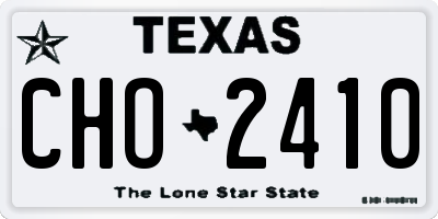 TX license plate CHO2410