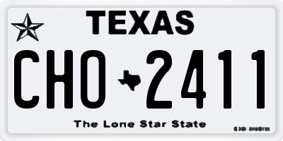 TX license plate CHO2411
