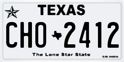 TX license plate CHO2412