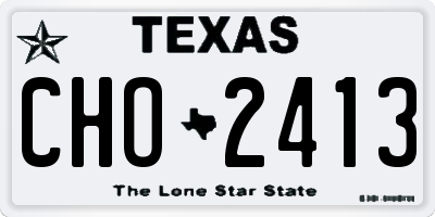TX license plate CHO2413