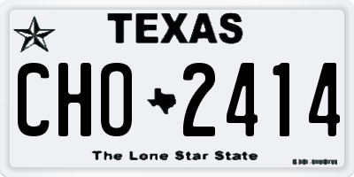 TX license plate CHO2414
