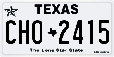 TX license plate CHO2415