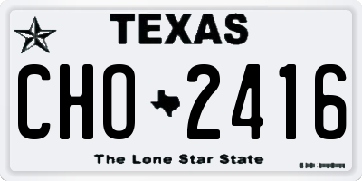 TX license plate CHO2416