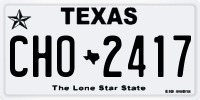 TX license plate CHO2417