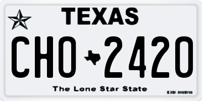 TX license plate CHO2420