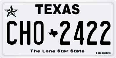 TX license plate CHO2422