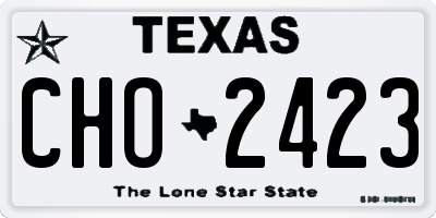 TX license plate CHO2423