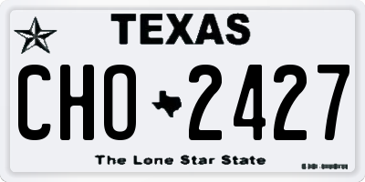 TX license plate CHO2427