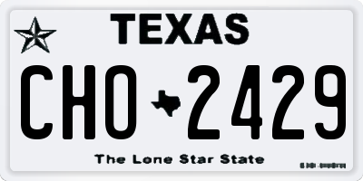 TX license plate CHO2429