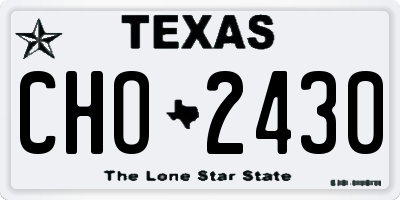 TX license plate CHO2430