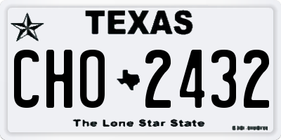 TX license plate CHO2432