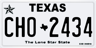 TX license plate CHO2434