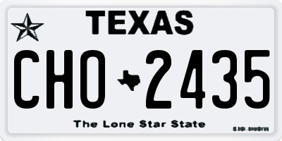 TX license plate CHO2435