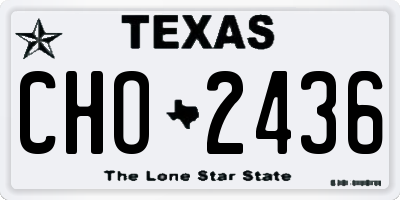 TX license plate CHO2436