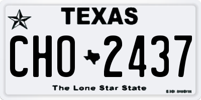 TX license plate CHO2437