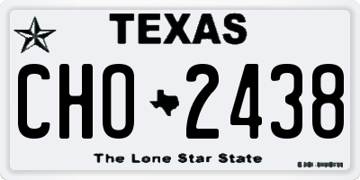 TX license plate CHO2438