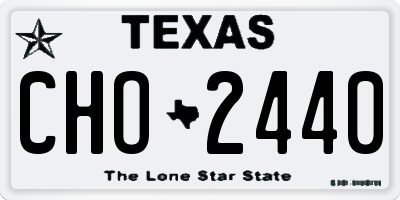TX license plate CHO2440