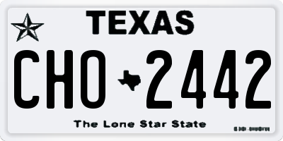 TX license plate CHO2442