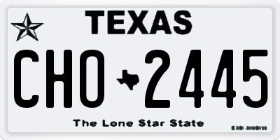 TX license plate CHO2445