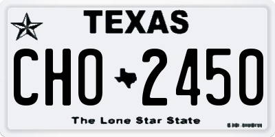 TX license plate CHO2450