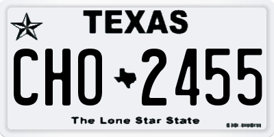 TX license plate CHO2455