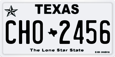 TX license plate CHO2456