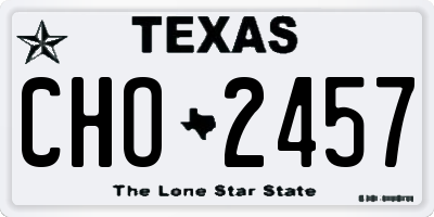 TX license plate CHO2457