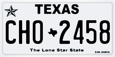 TX license plate CHO2458
