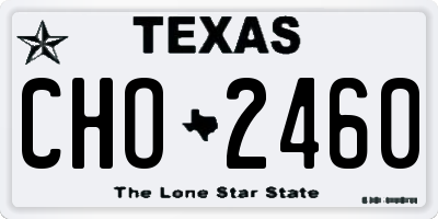 TX license plate CHO2460